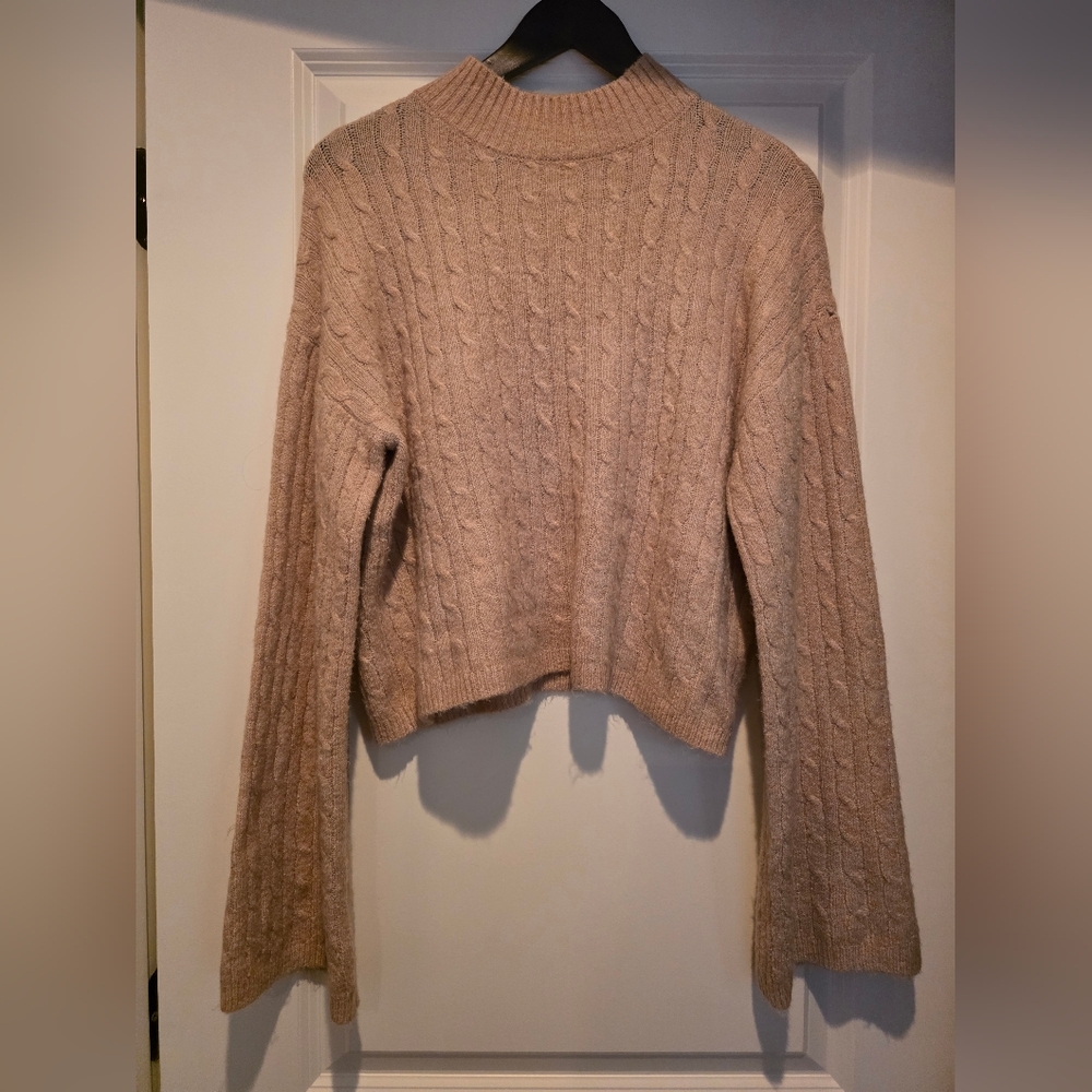 Cozy Cable Knit Sweater - Tan